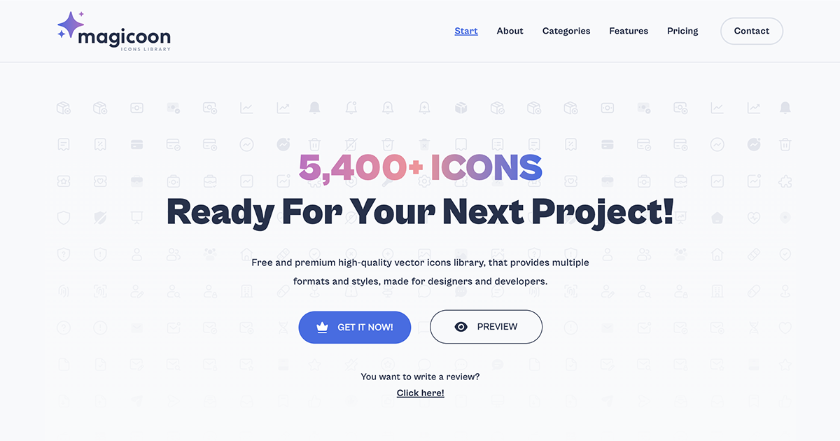 Magicom Icon magicoon v1.3 - 5400+ Free and Premium UI Icons Library